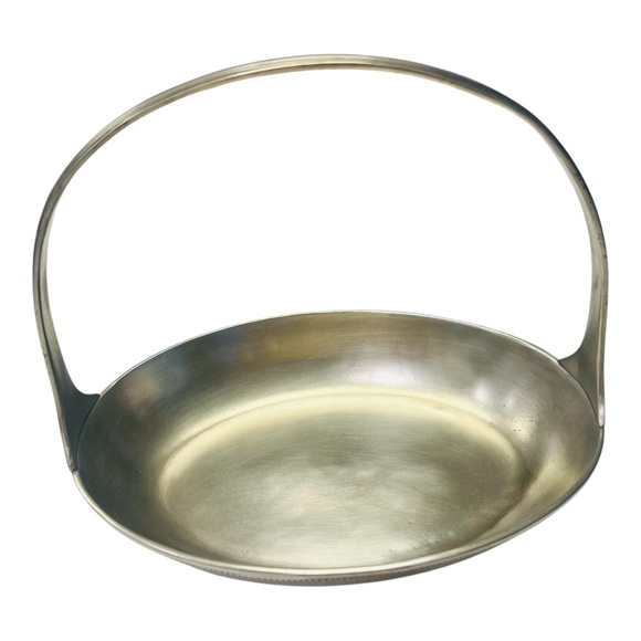 Vintage Nilsjohan Sweden Silverplate Basket Bowl 9.5” Mid Century Modern Handled - Picture 3 of 5